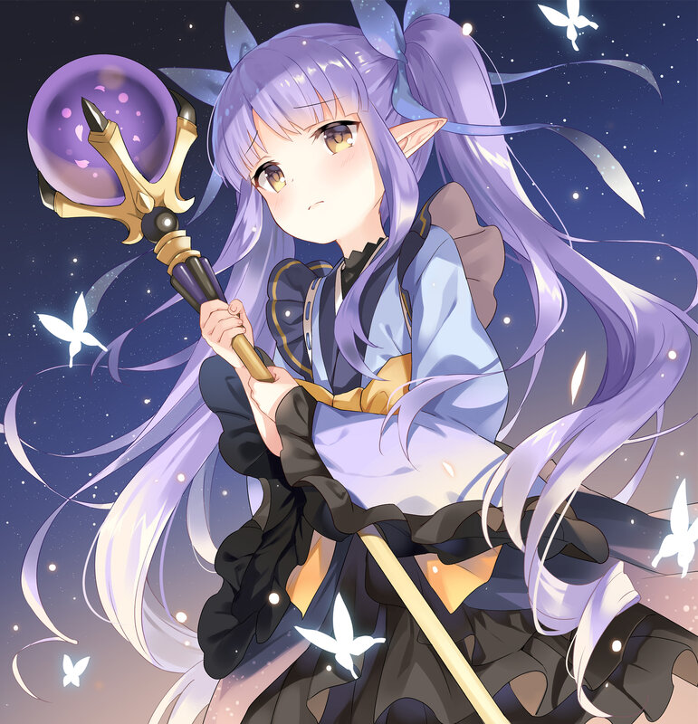 Purple-haired Elf Mage — Purple
