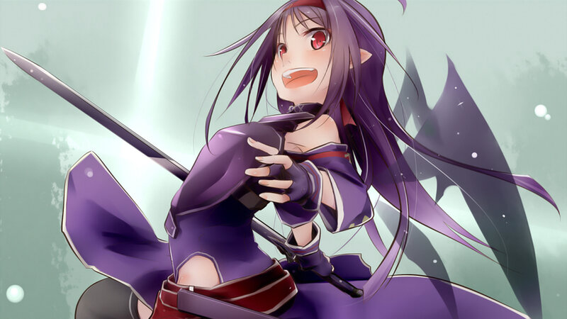 Purple-haired Elf Warrior