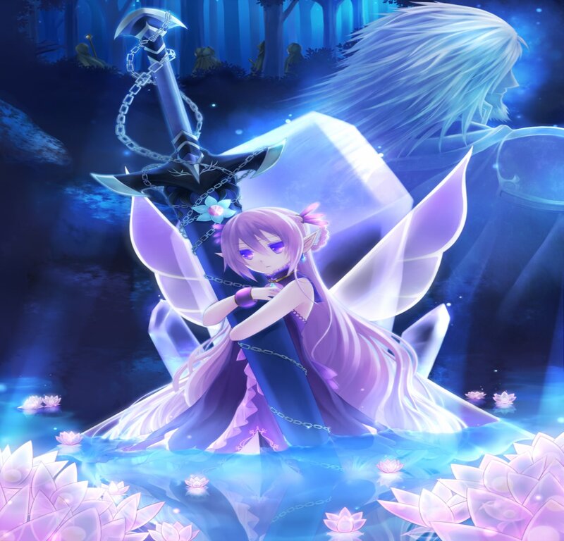 Purple-haired Fairy Girl — Blue