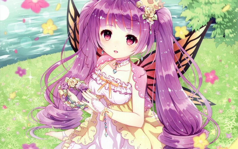 Purple-haired Fairy Girl — Purple, Serene