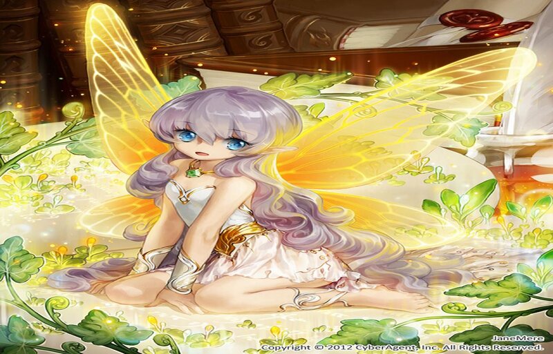 Purple-haired Fairy Girl — Yellow