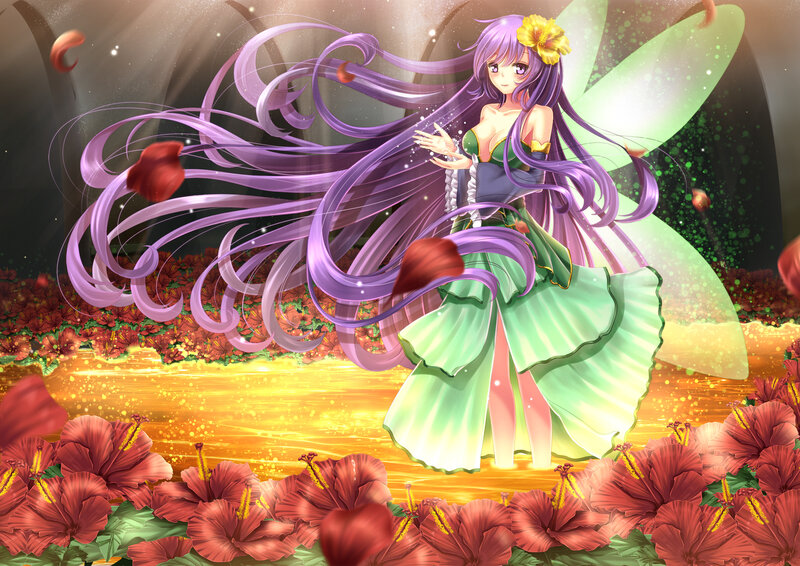 Purple-haired Fairy in Dress