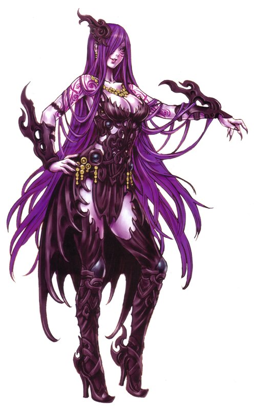 purple-haired fantasy character