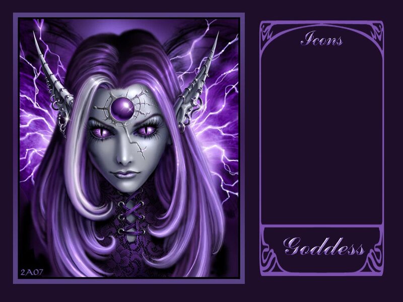 Purple-haired Fantasy Woman — Purple