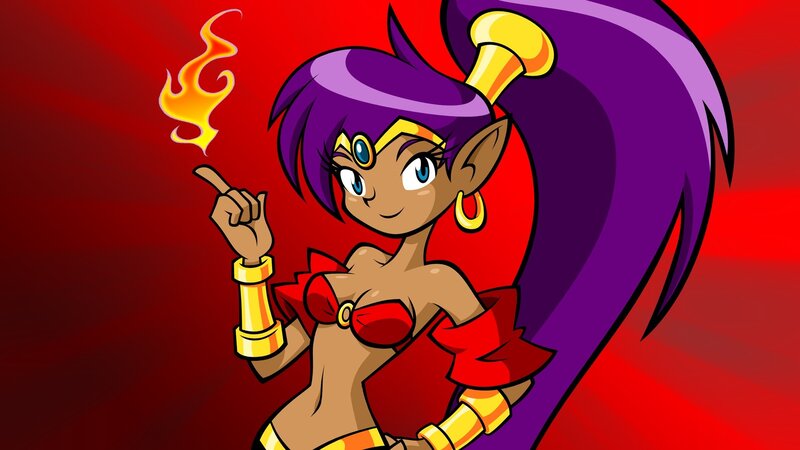 Purple-haired Female Character — Red