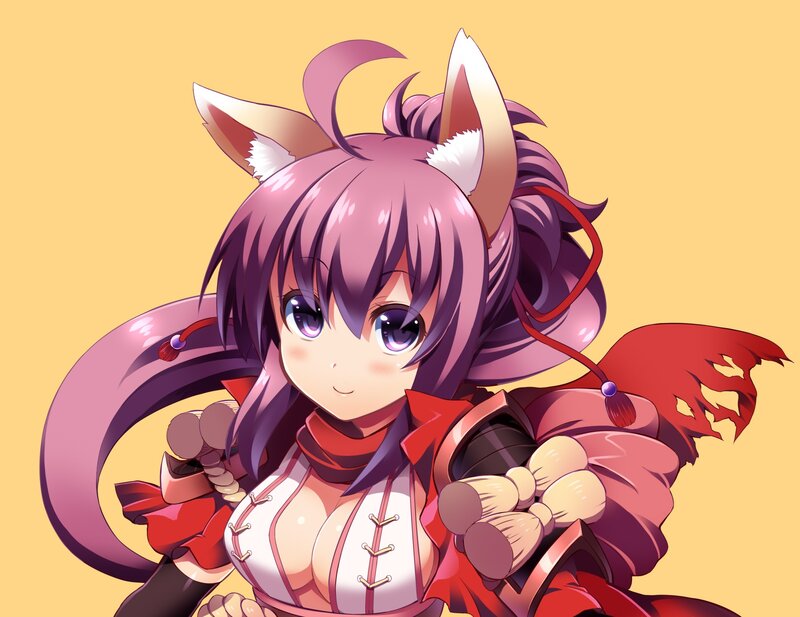 Purple-haired Fox Girl — Pink