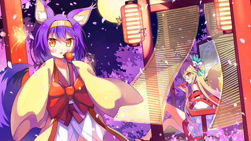 Purple-haired Fox Girl — Purple, Serene