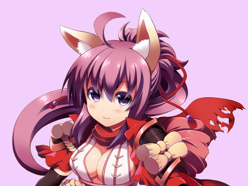 Purple-haired Fox Girl