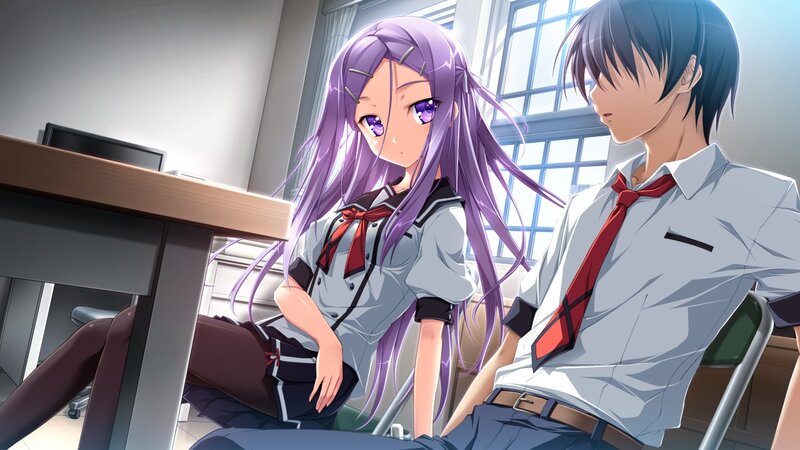 Purple-haired Girl and Boy — Purple
