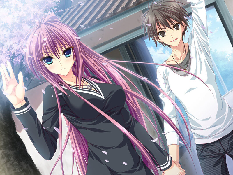 Purple-haired Girl and Boy