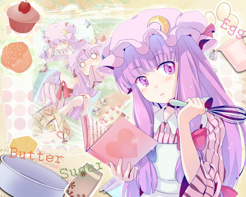 Purple-haired Girl Baking