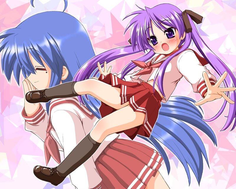 Purple-haired Girl Being Carried