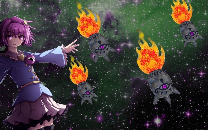 Purple-haired Girl Casting Spell — Purple, Dramatic