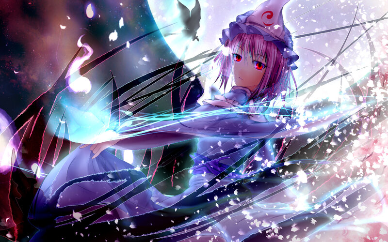 Purple-haired Girl Casting Spell — Purple