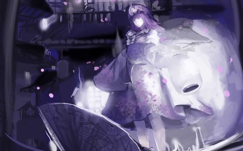 purple-haired girl in a dream