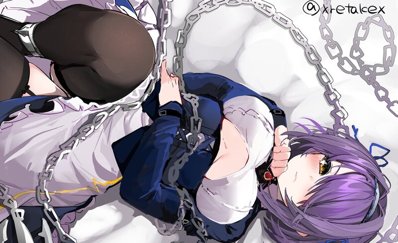 Purple-haired Girl in Chains — Purple