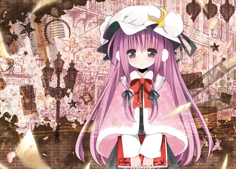 Purple-haired Girl in Coat