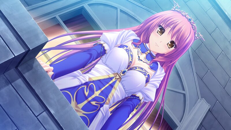 Purple-haired Girl in Dress — Purple, Dramatic, Afternoon