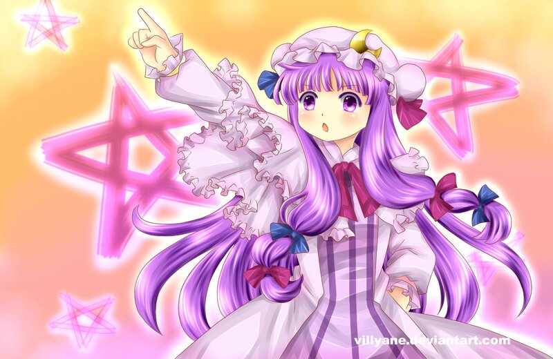 Purple-haired Girl in Dress — Purple, Magical