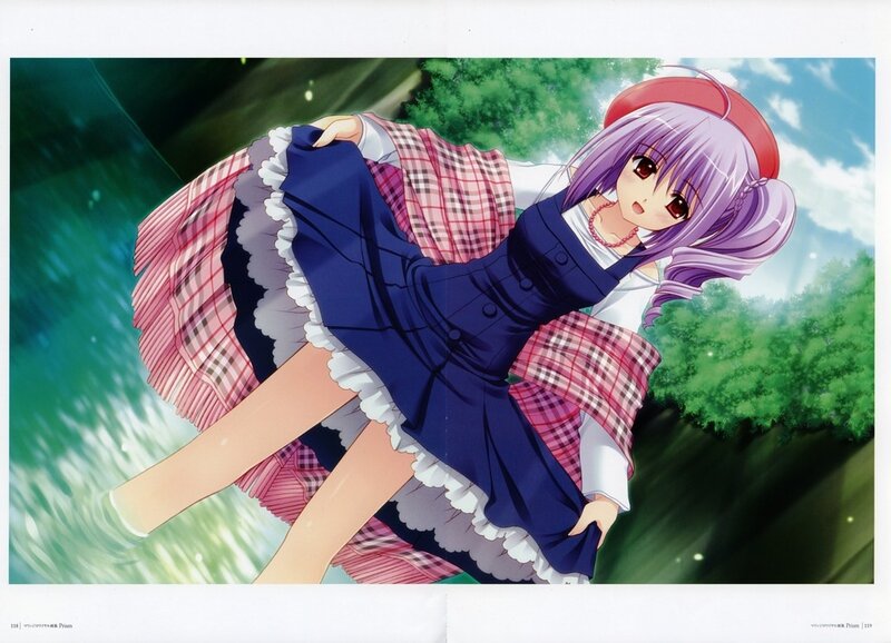 Purple-haired Girl in Dress — Purple