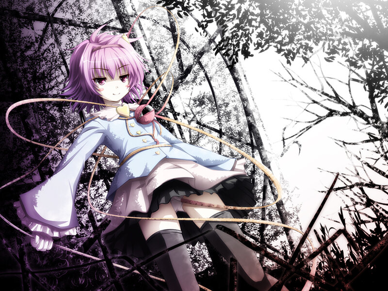 Purple-haired Girl in Forest — Purple