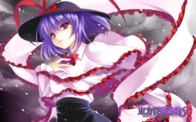 Purple-haired Girl in Hat — Purple