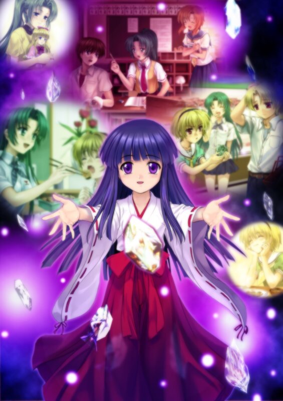 Purple-haired Girl in Kimono — Purple, Magical