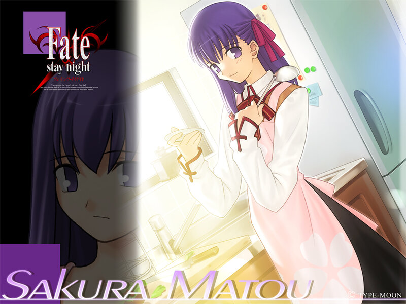 Purple-haired Girl in Kitchen