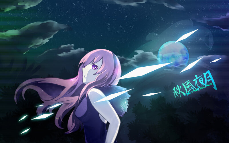 Purple-haired Girl in Night