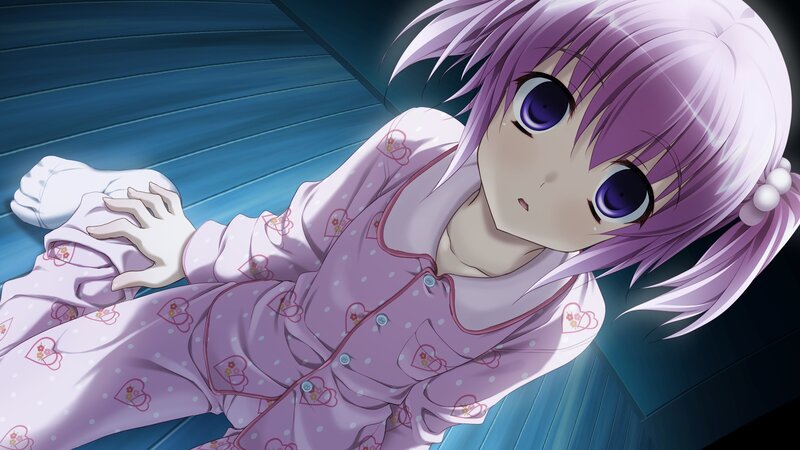 Purple-haired Girl in Pajamas — Purple, Calm