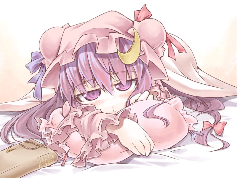 Purple-haired Girl in Pink Dress — Calm