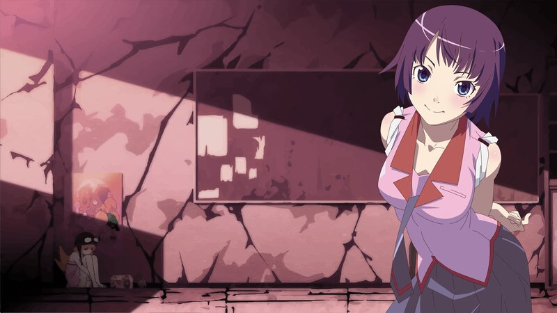 Purple-haired Girl in Room — Pink