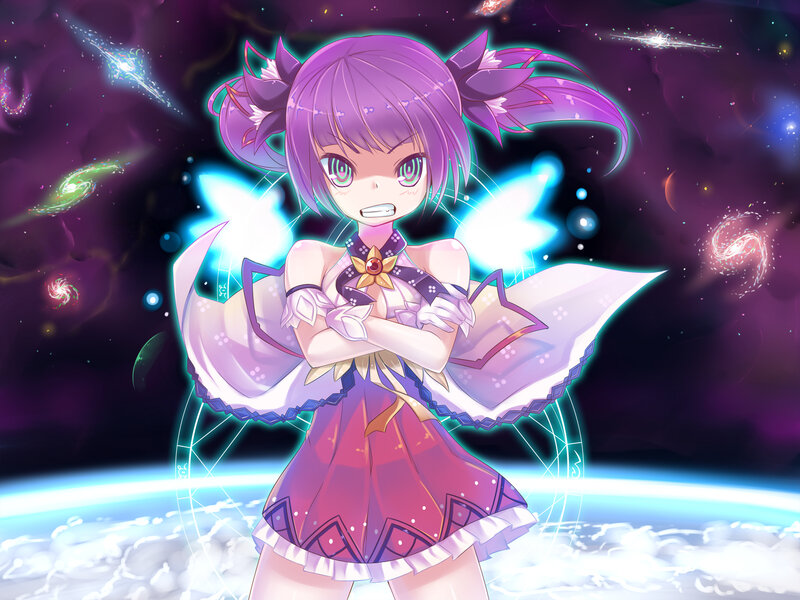 Purple-haired Girl in Space — Purple
