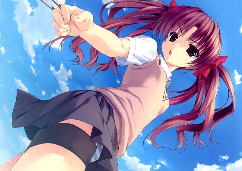 Purple-haired Girl in Uniform — Blue