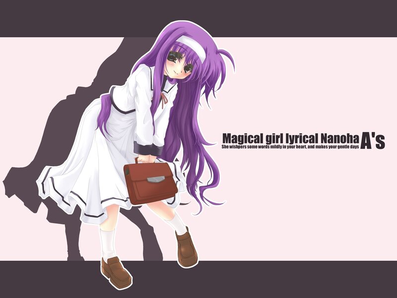 Purple-haired Girl in Uniform — Purple, Calm, Anime