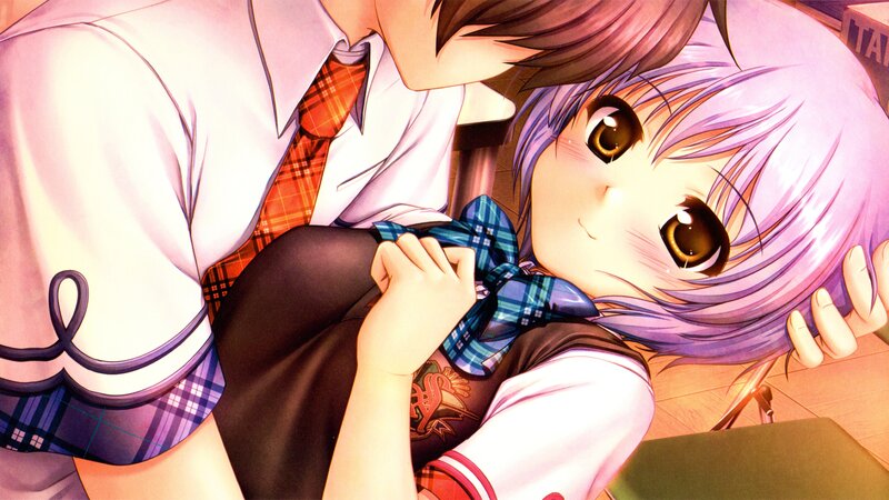 Purple-haired Girl in Uniform — Purple, Intimate