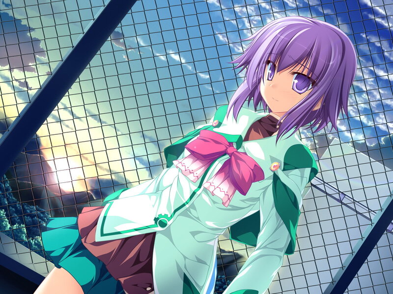 Purple-haired Girl in Uniform — Purple