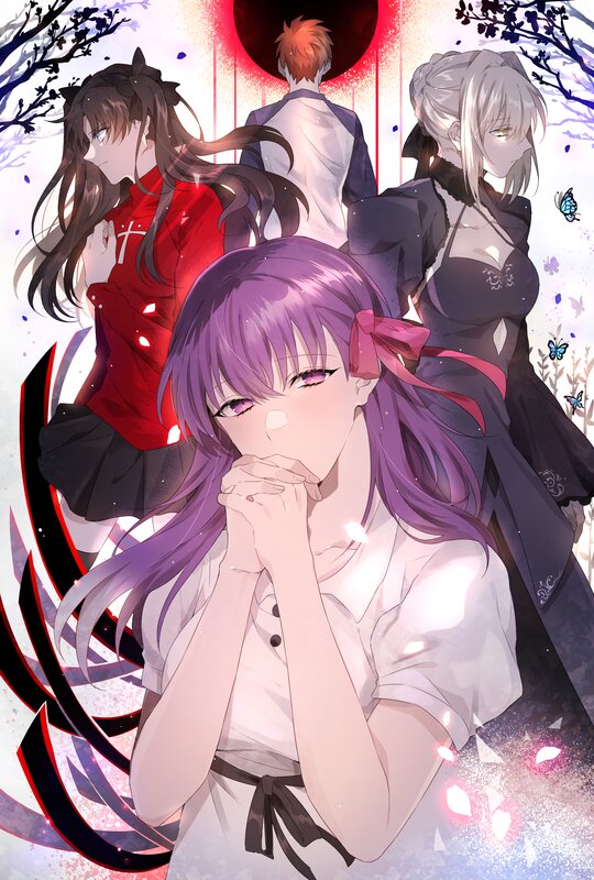 Purple-haired Girl in White