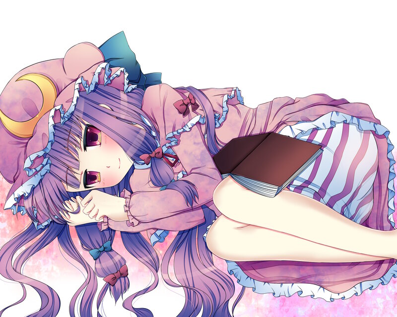 Purple-haired Girl Lying Down — Purple