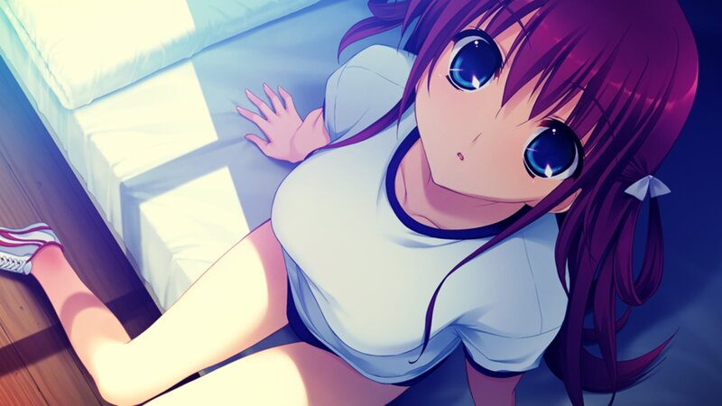 Purple-haired Girl on Floor — Purple