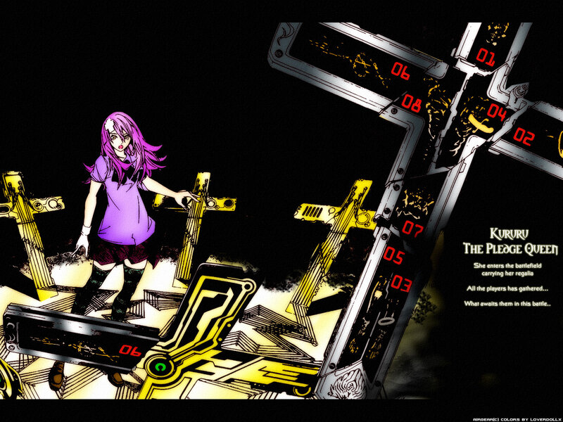 Purple-haired Girl on Platform