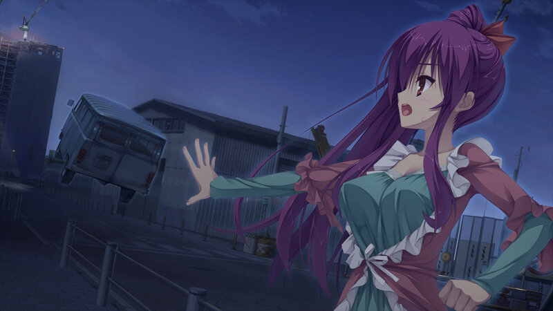 Purple-haired Girl Reaching Out