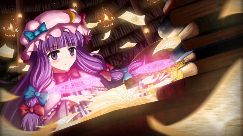 Purple-haired Girl Reading — Purple, Magical, Night