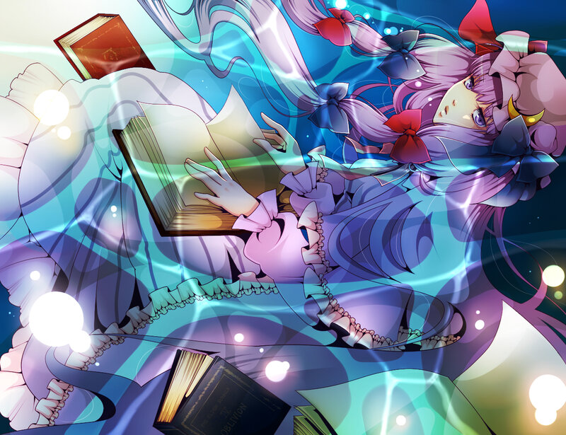 Purple-haired Girl Reading — Purple, Magical