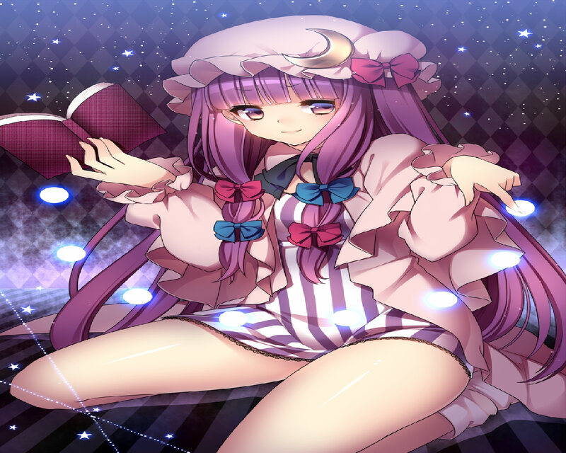 Purple-haired Girl Reading — Purple
