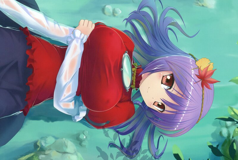 Purple-haired Girl Underwater — Purple