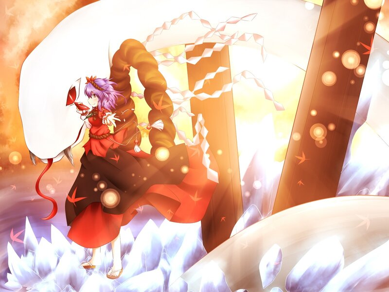 Purple-haired girl with a large snake