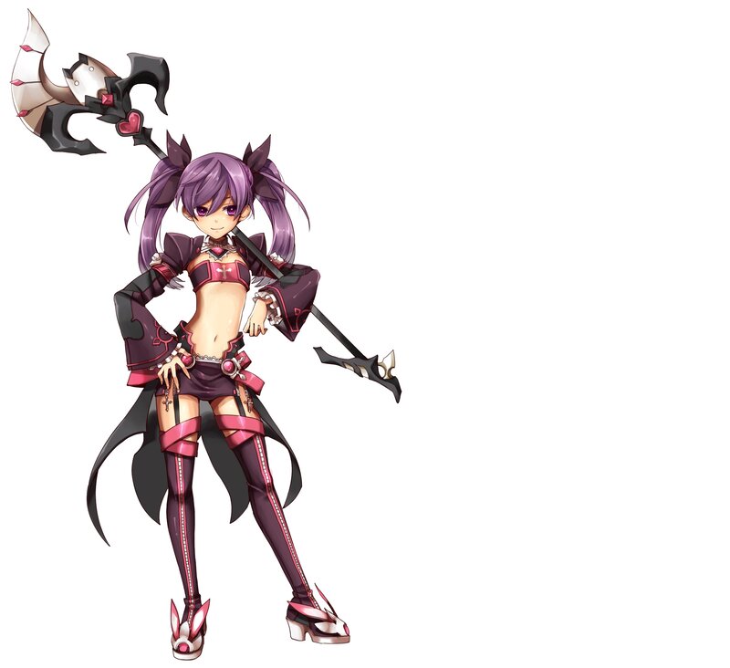 Purple-haired Girl with Axe — Purple
