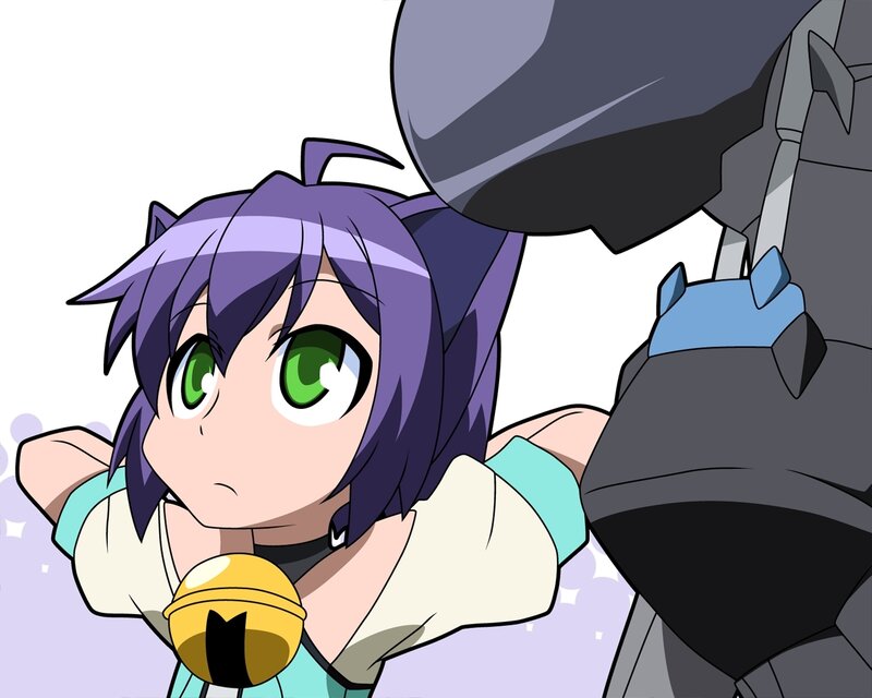 Purple-haired Girl with Bell