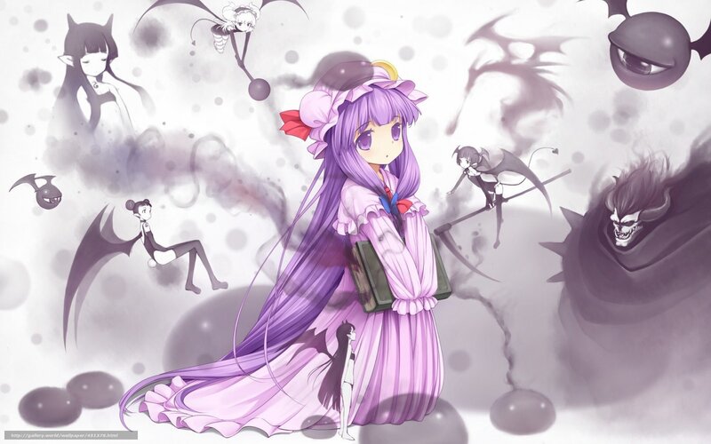 Purple-haired Girl with Book — Purple, Supernatural